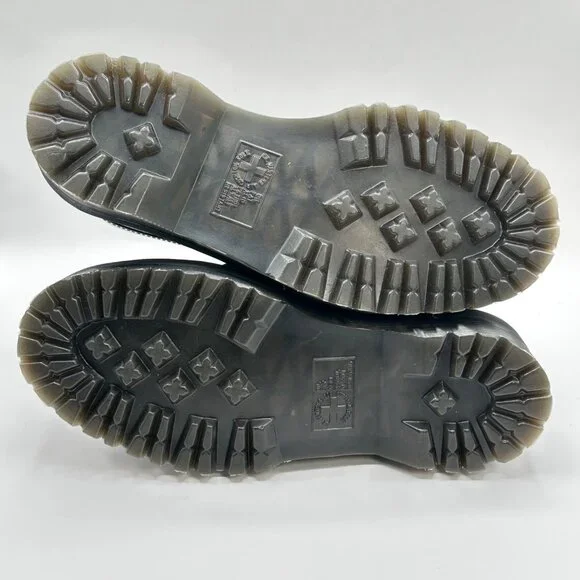 Dr. Martens Adrian Quad Black Leather Tassel Platform Loafers Women's 8 Men’s 7 - Picture 5 of 8